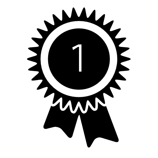 First place badge for pets competition