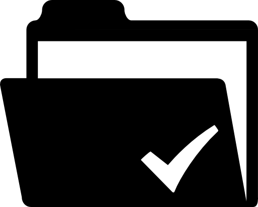 Cheked folder symbol
