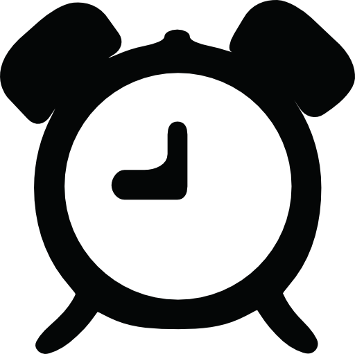 Alarm clock silhouette