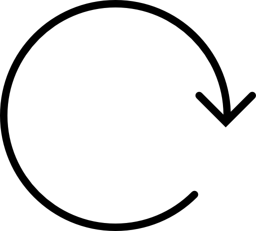 Arrow thin circular line