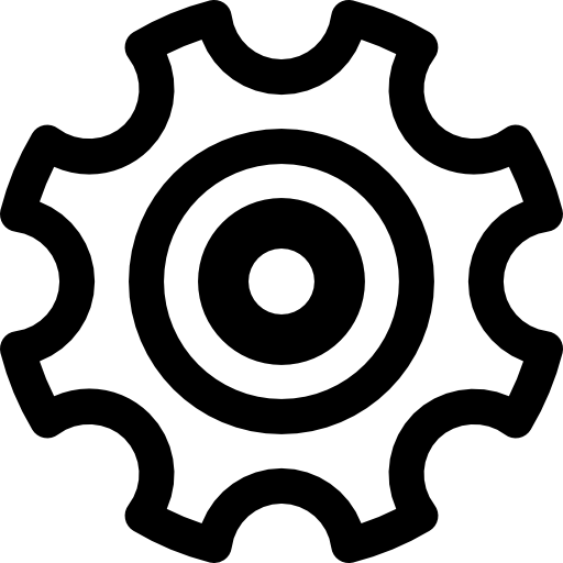 Cogwheel machine part outline