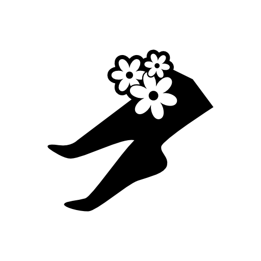 Flowers on human feet
