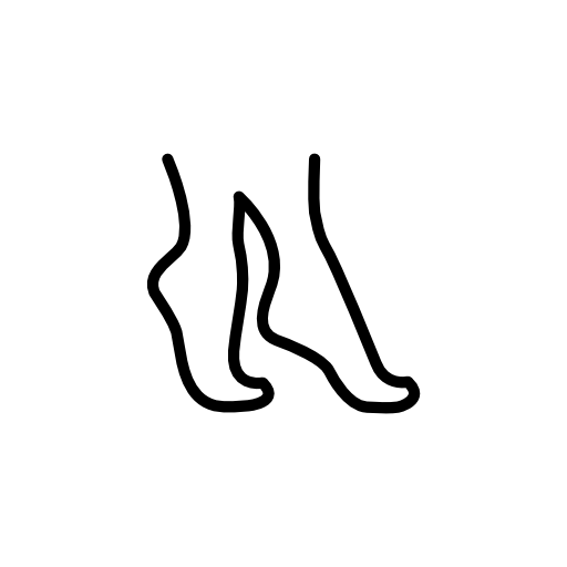 Tiptoe feet outline