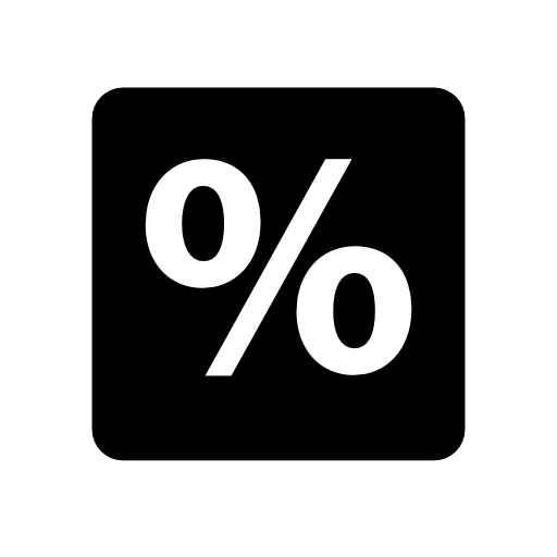 Percentage in a rounded square