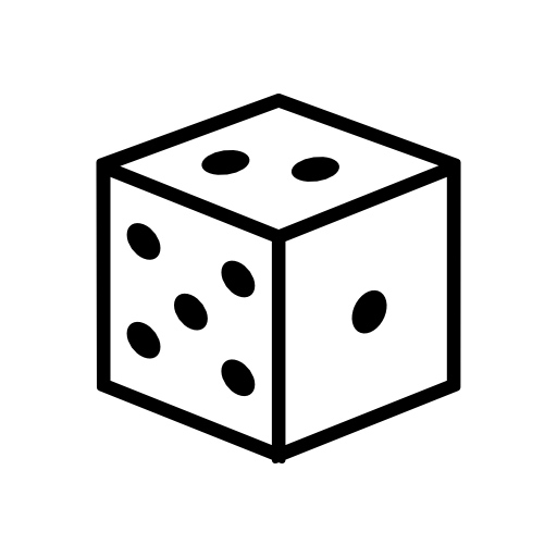 Dice cube outline