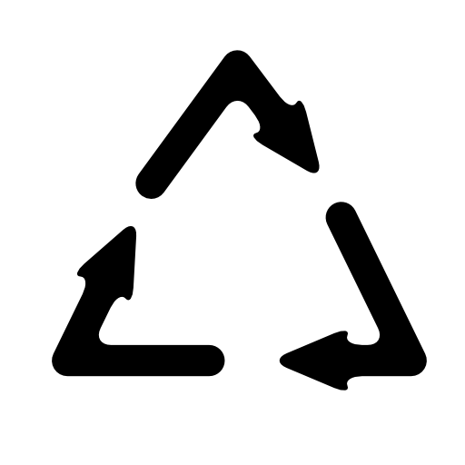 Recycle symbol with three arrows