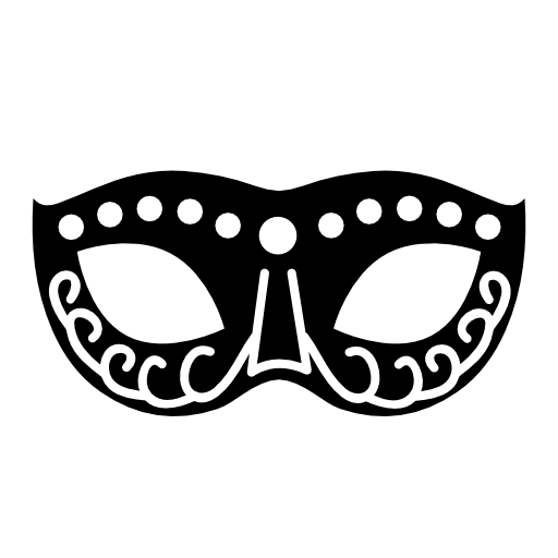 Carnival mask with dots and spirals decoration
