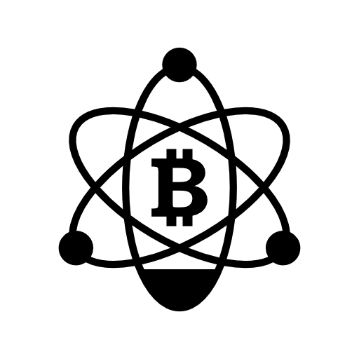 Bitcoin in science symbol