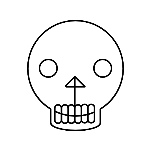 Skull variant silhouette with white details