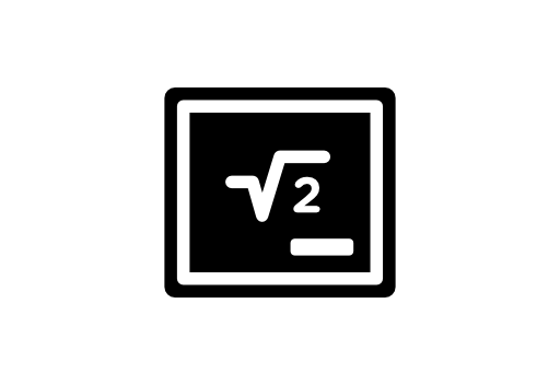 Blackboard with mathematical symbol