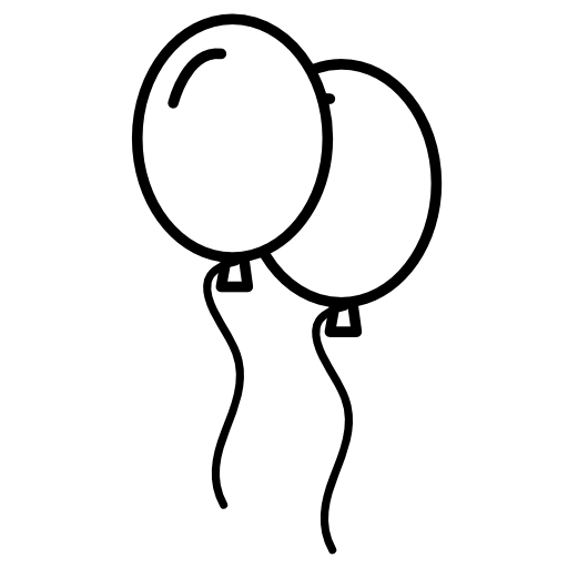 Two balloons outline