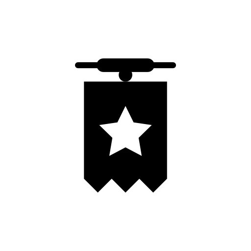Badge with star shape
