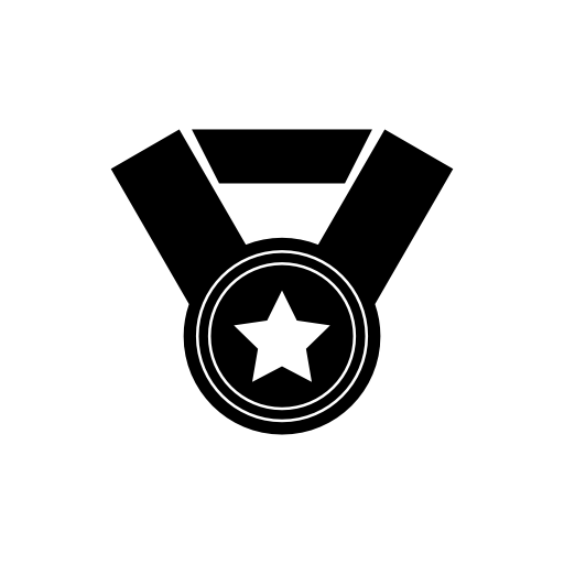 Circular medal with star