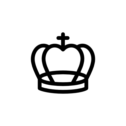 Royal cross crown outline