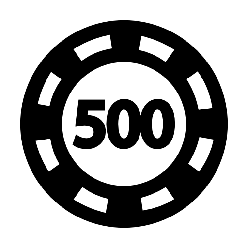 Poker chip worth 500