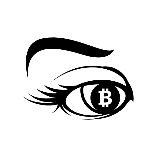 Bitcoin sign in eye iris