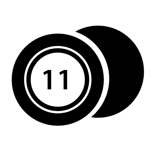 Casino chip with number 11