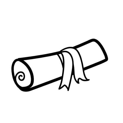 Paper roll with a ribbon