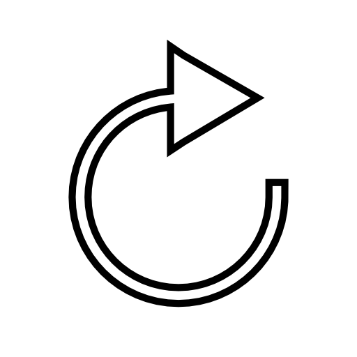 Arrow, circular, refresh content, IOS 7 interface symbol