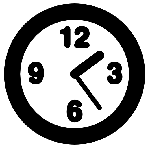 Round clock outline