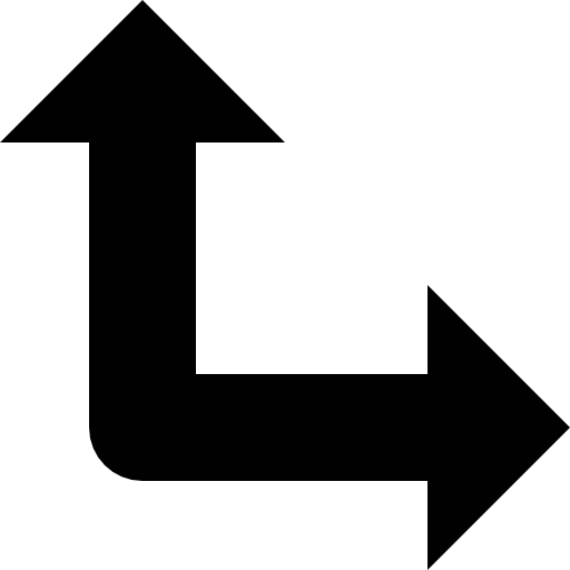 Arrow of two points pointing two different directions