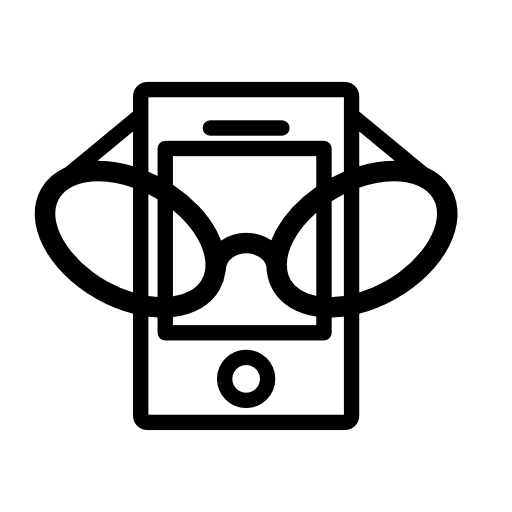 Cellphone with glasses