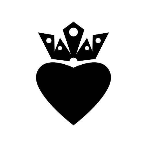 King heart with crown