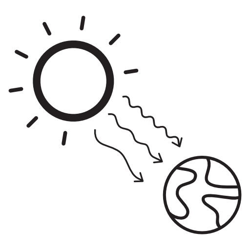 Sun radiation symbol