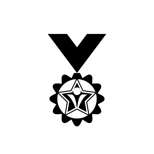 Medal variant with spiked edges and butterfly symbol