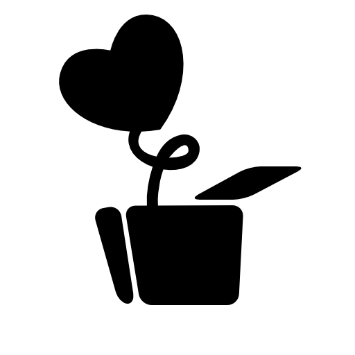 Love plant with heart shaped leaf in a pot