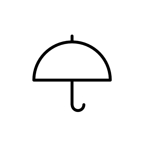 Open umbrella outline