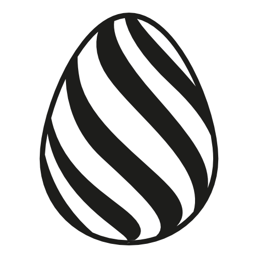 Easter egg with stripes