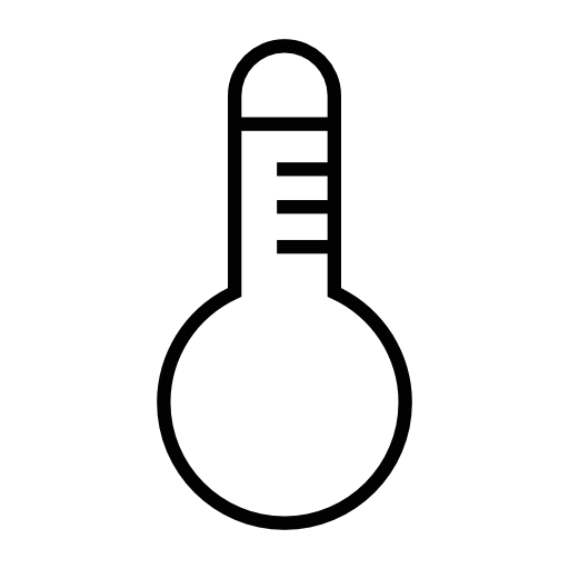 Thermometer with huge bulb and white grading