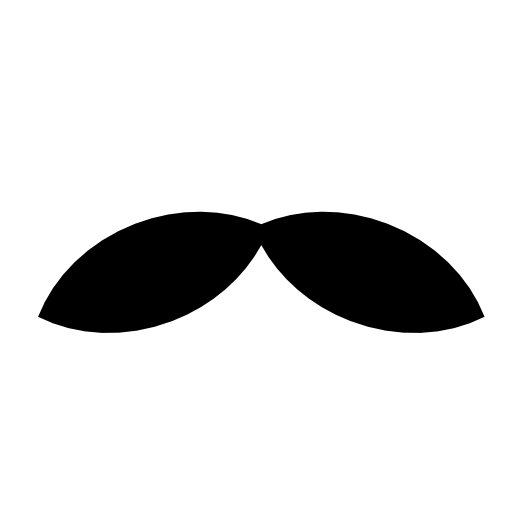 Leaf shaped moustache