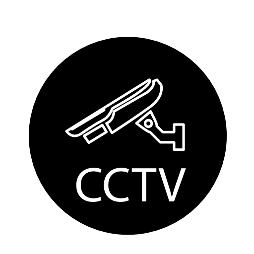 CCTV and surveillance video camera in a circle