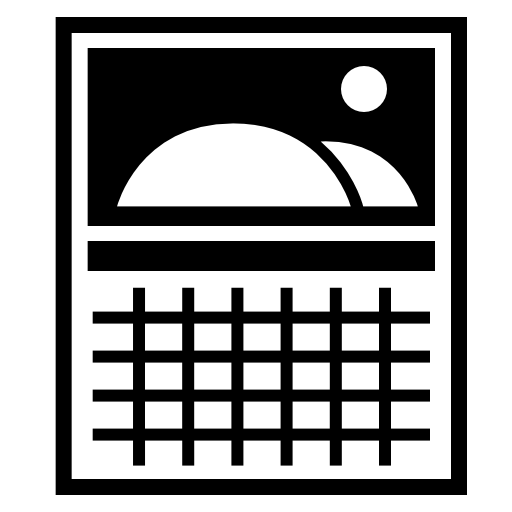 Wall calendar with hills image