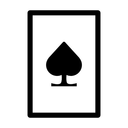 Spade on playing card