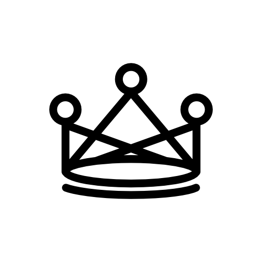 Royal crown variant made of lines and circles