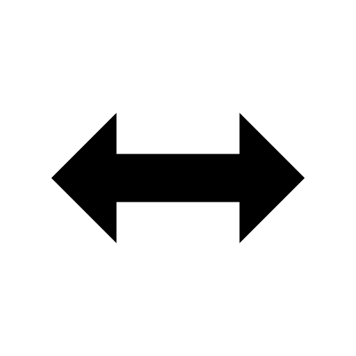 Arrow with two points pointing opposite directions at both sides