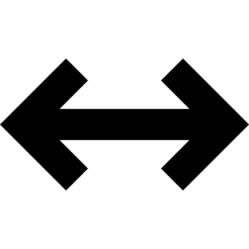Arrow of double point pointing different directions