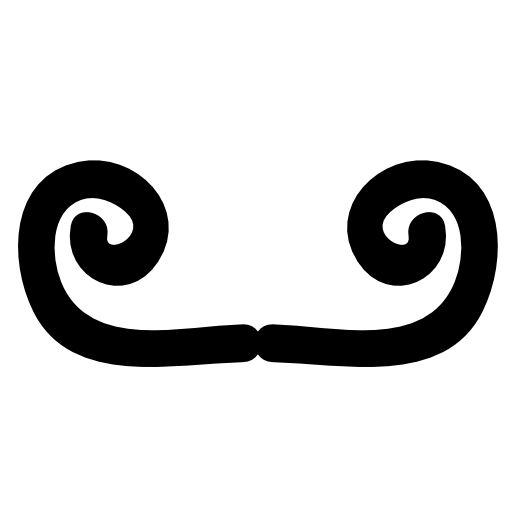 Curly moustache