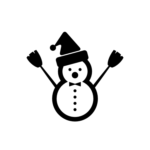 Christmas snowman with Santa bonnet