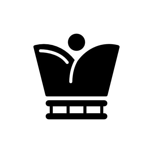 Royal crown variant silhouette with circle shape