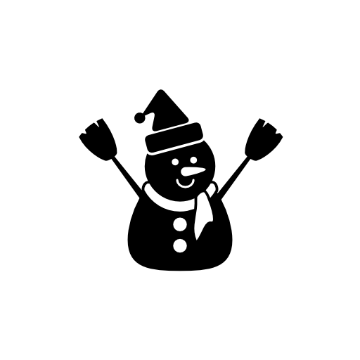 Snowman in black