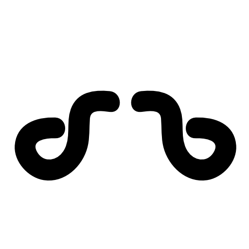 Curling thin moustache