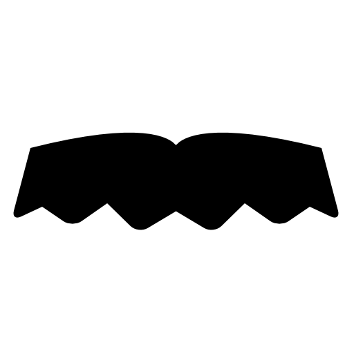 Zigzag tip moustache