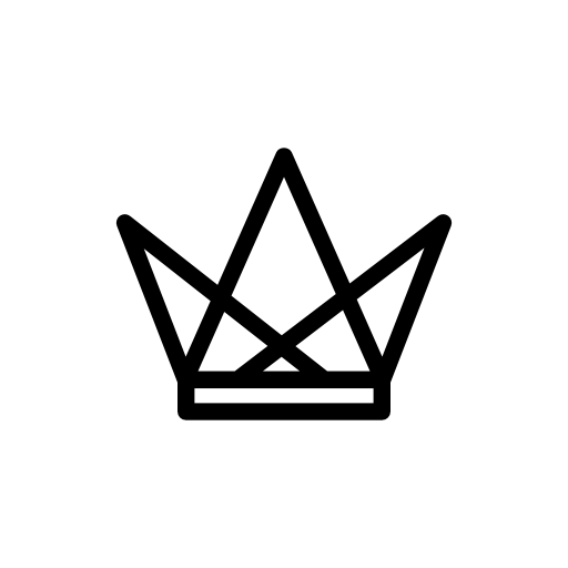 Royal crown triangular outlines
