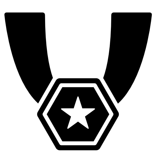 Hexagonal star medal necklace
