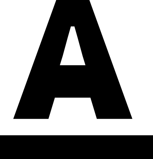 Letter A underlined