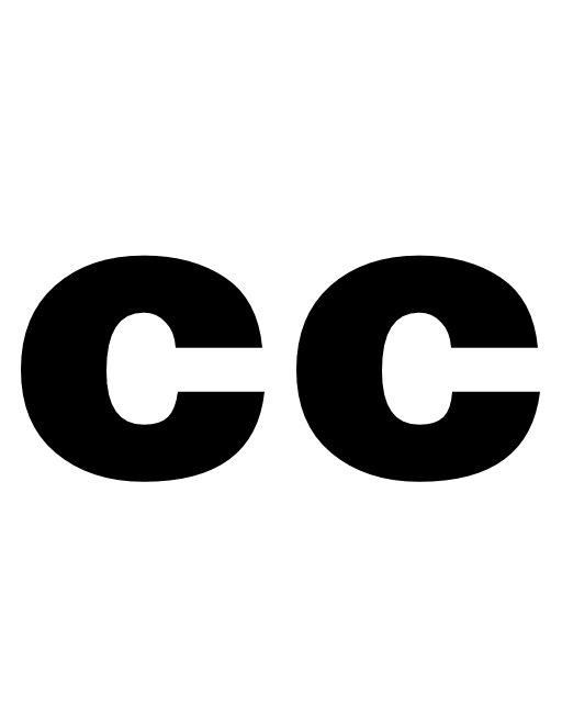 Creative commons license letters